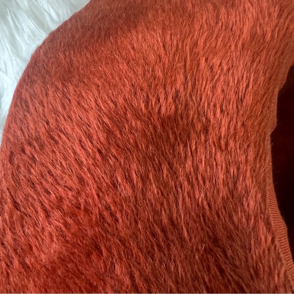 Vintage Red Rust Velvet Wide-Brimmed Hat Made in Italy for Filenes main image 4